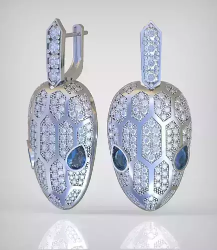 Snake Earring model 241 3D printable model13