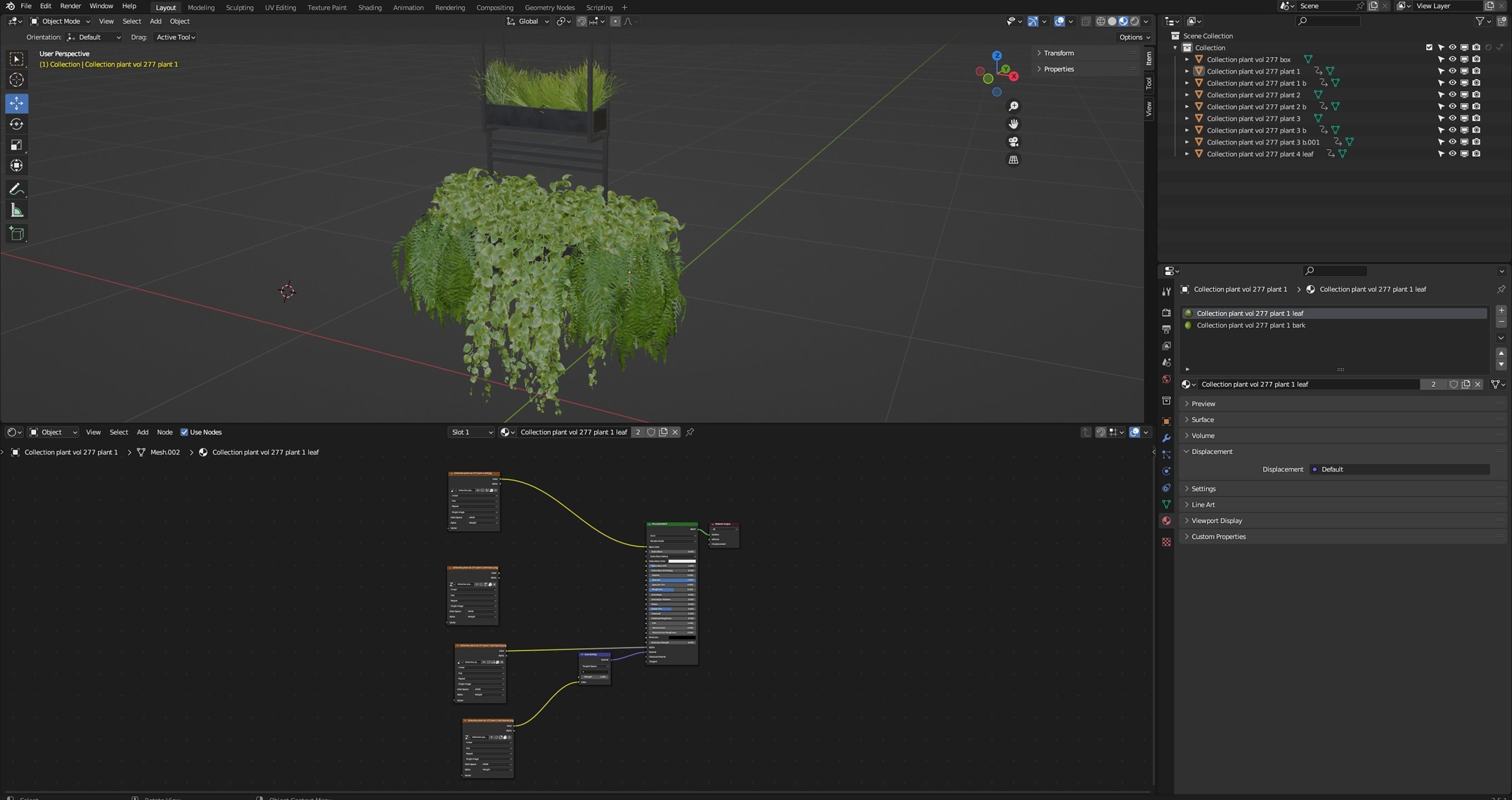 Collection plant vol 277 - blender model  3D model_6