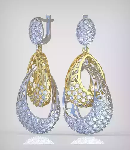 Earring model 249 3D printable model16