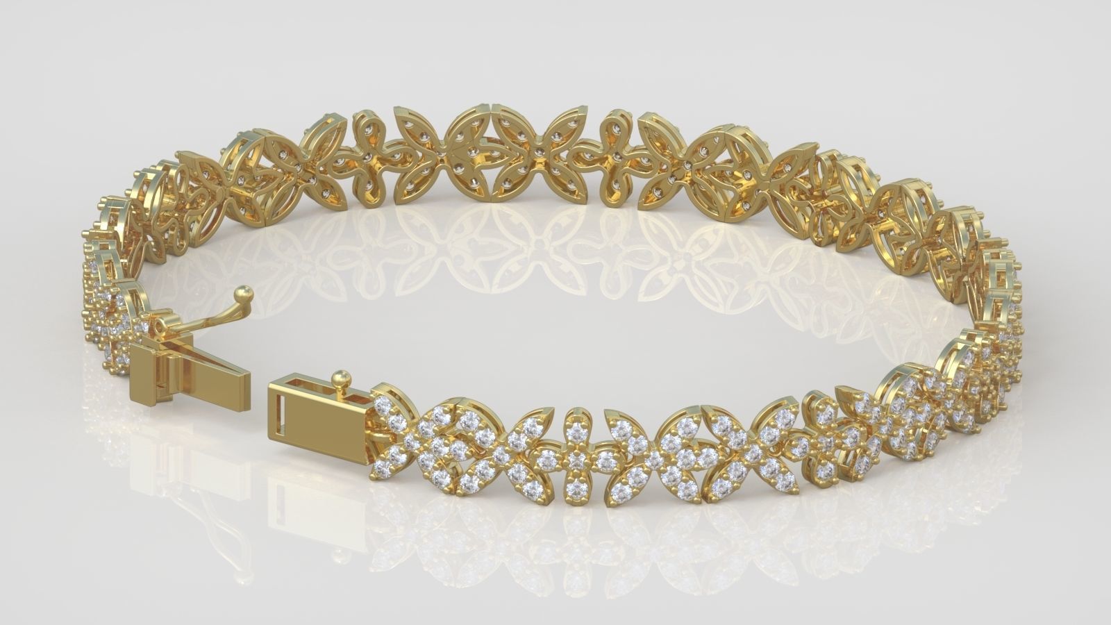 Bracelet model 3D printable model 0024-14 3D print model_2