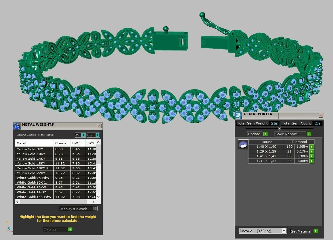 Bracelet model 3D printable model 0024-14 3D print model_9