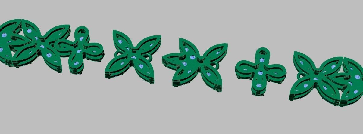 Bracelet model 3D printable model 0024-14 3D print model_12