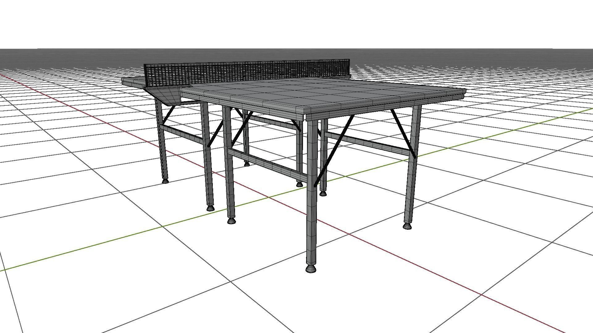 Table Tennis Low-poly 3D model_13