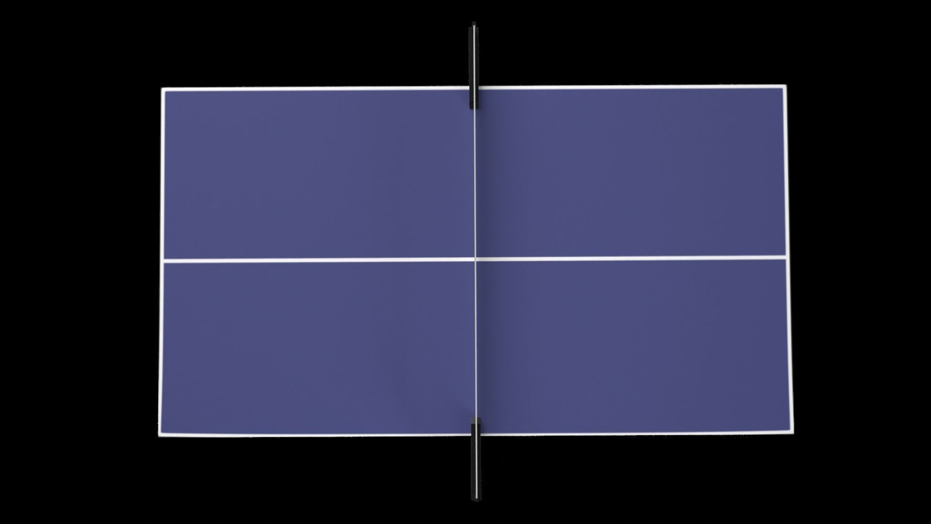 Table Tennis Low-poly 3D model_4