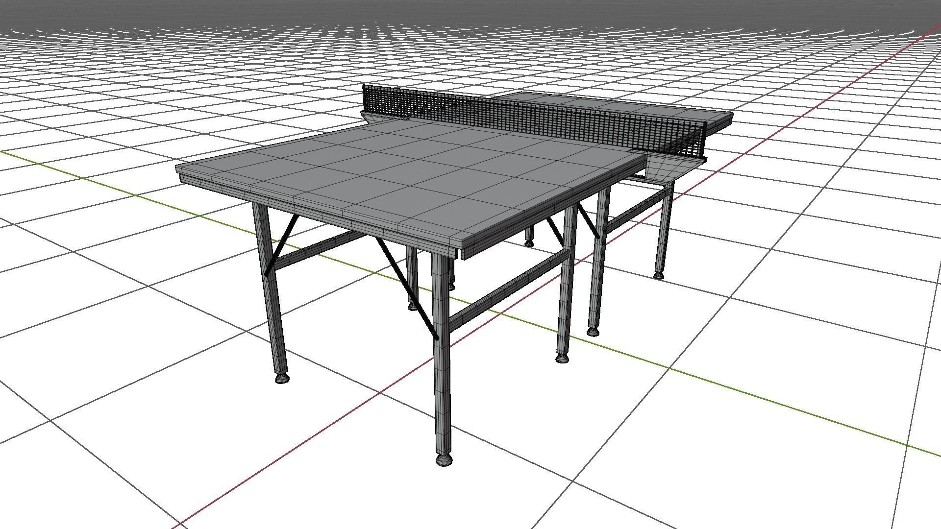 Table Tennis Low-poly 3D model_8