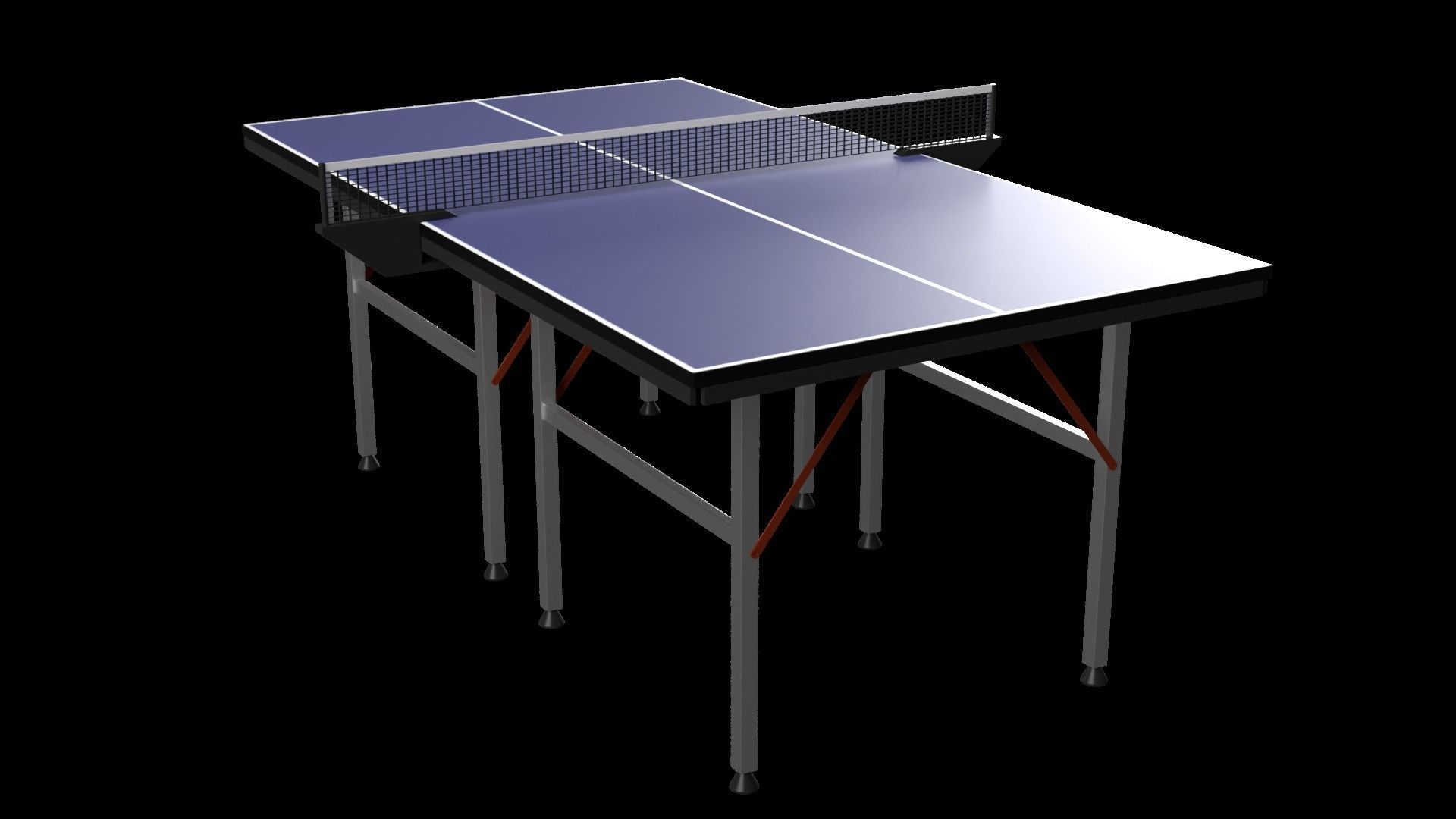 Table Tennis Low-poly 3D model_2