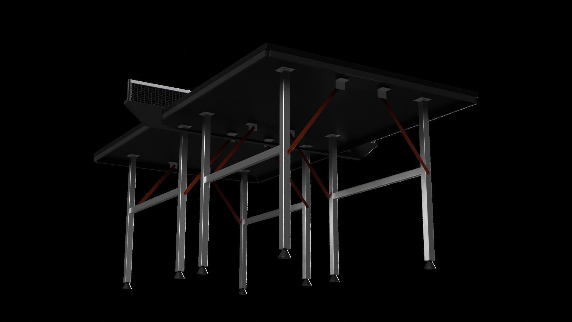 Table Tennis Low-poly 3D model_3