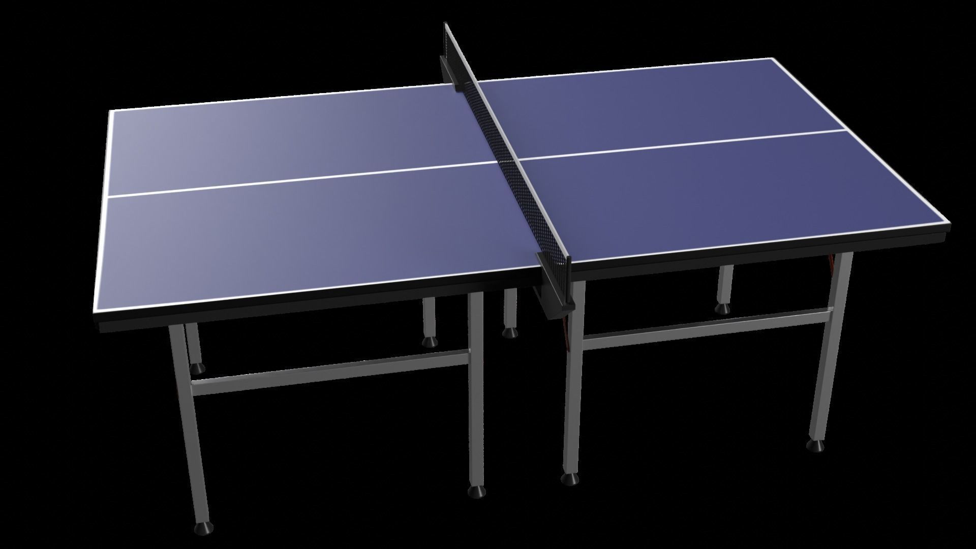 Table Tennis Low-poly 3D model_7