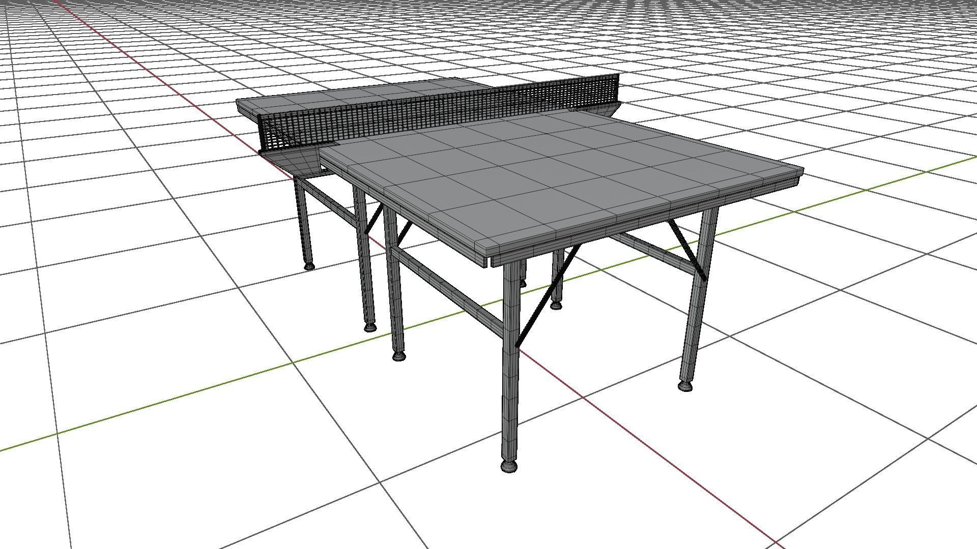 Table Tennis Low-poly 3D model_10