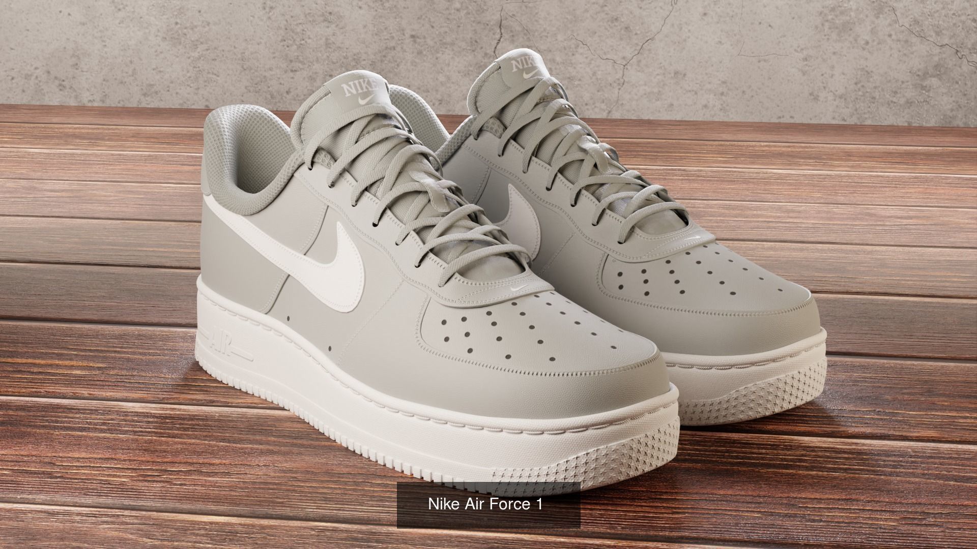 Air Force 1 14 Pieces 3D Model Collection_11