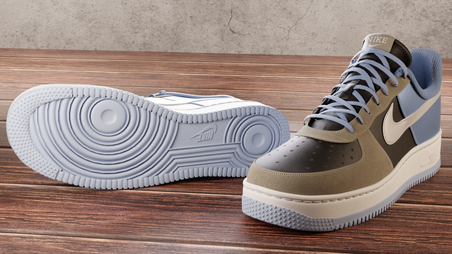 Air Force 1 14 Pieces 3D Model Collection_23