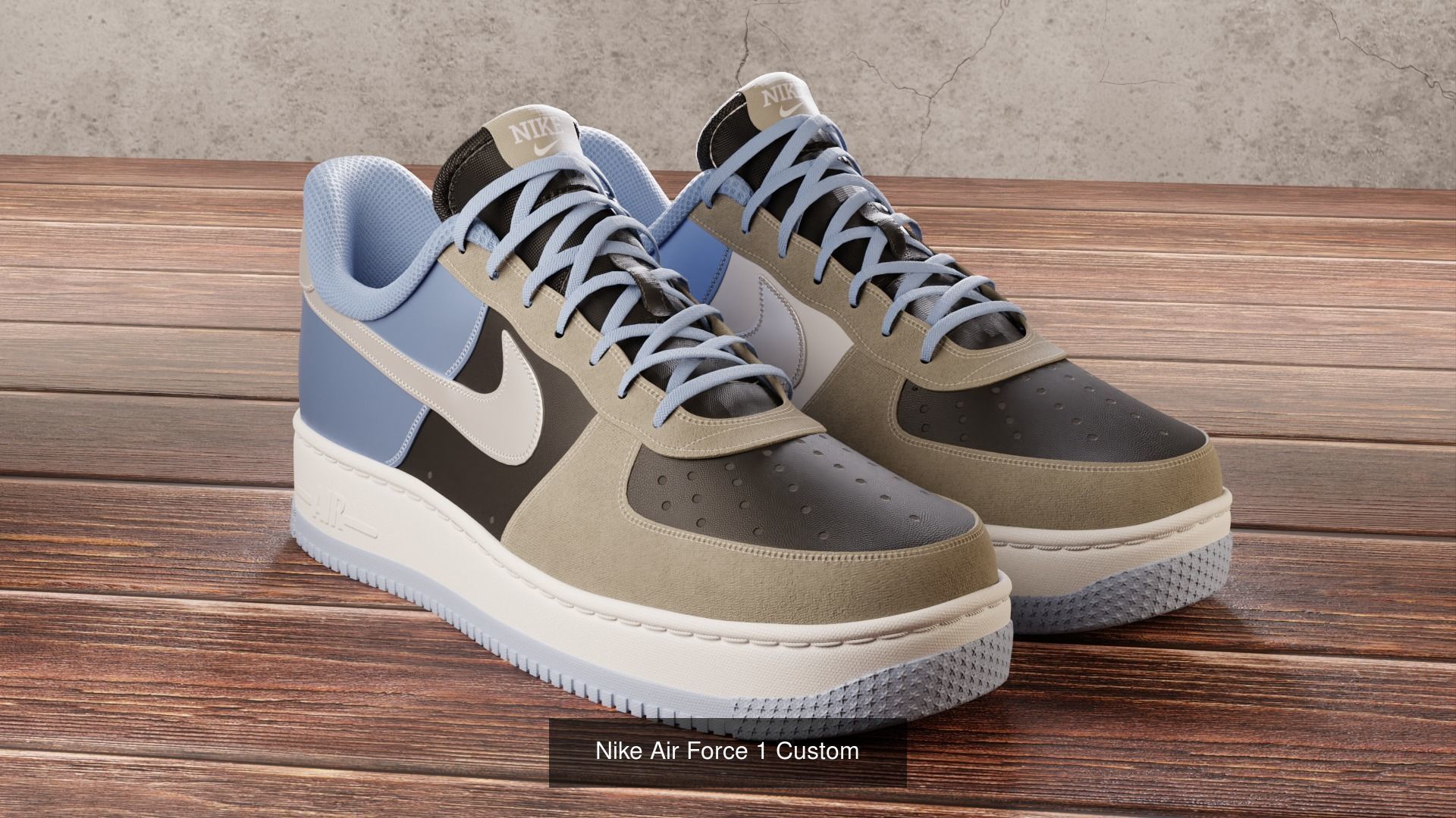 Air Force 1 14 Pieces 3D Model Collection_10
