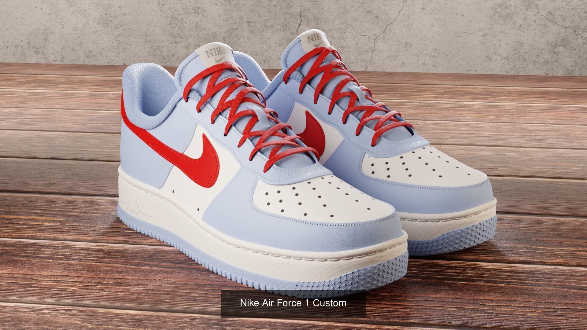 Air Force 1 14 Pieces 3D Model Collection_13
