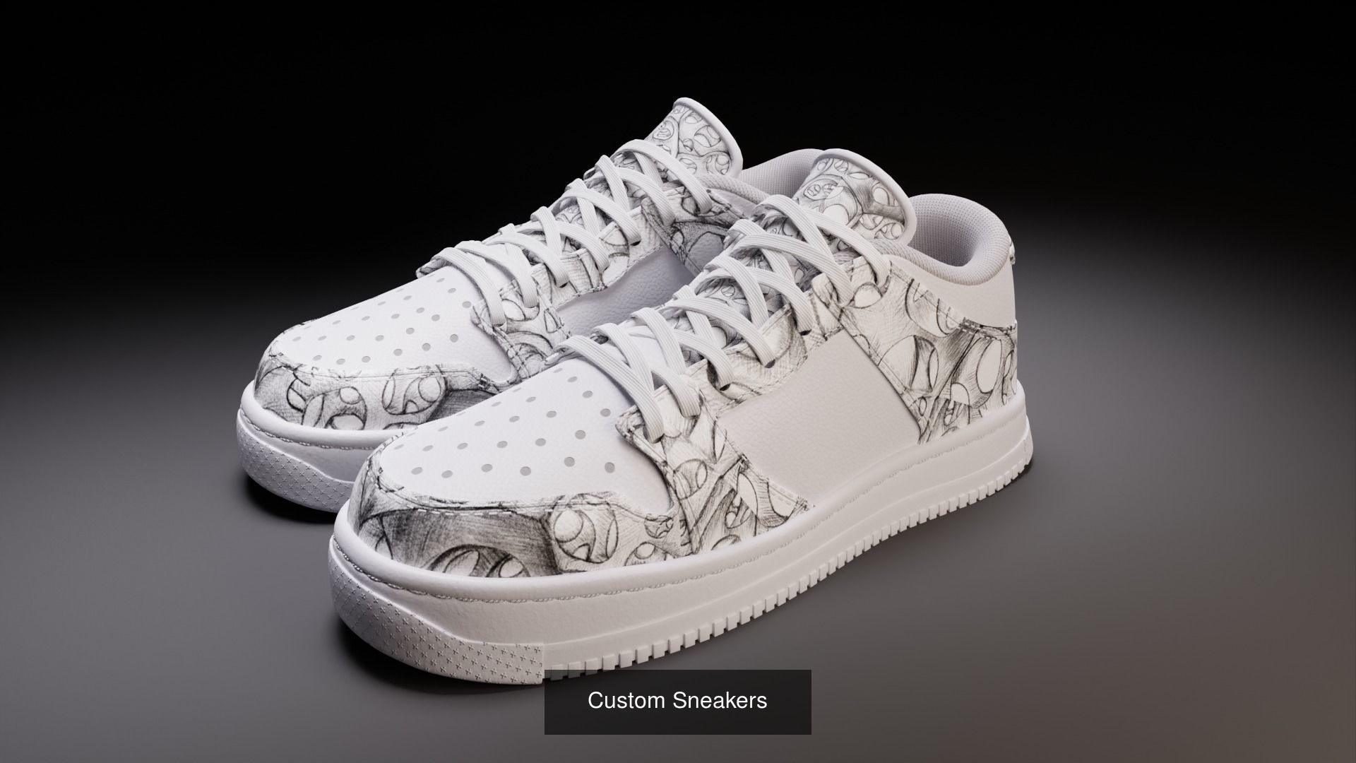 Air Force 1 14 Pieces 3D Model Collection_2