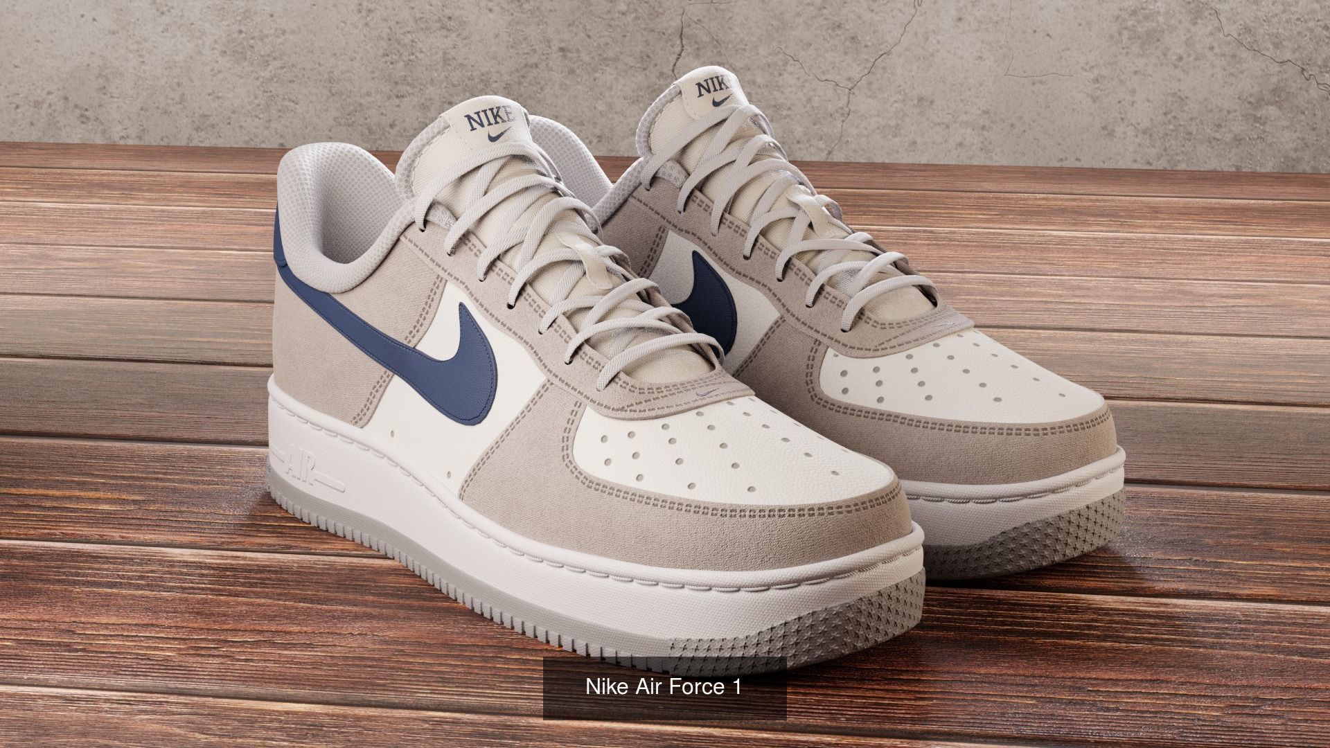 Air Force 1 14 Pieces 3D Model Collection_4