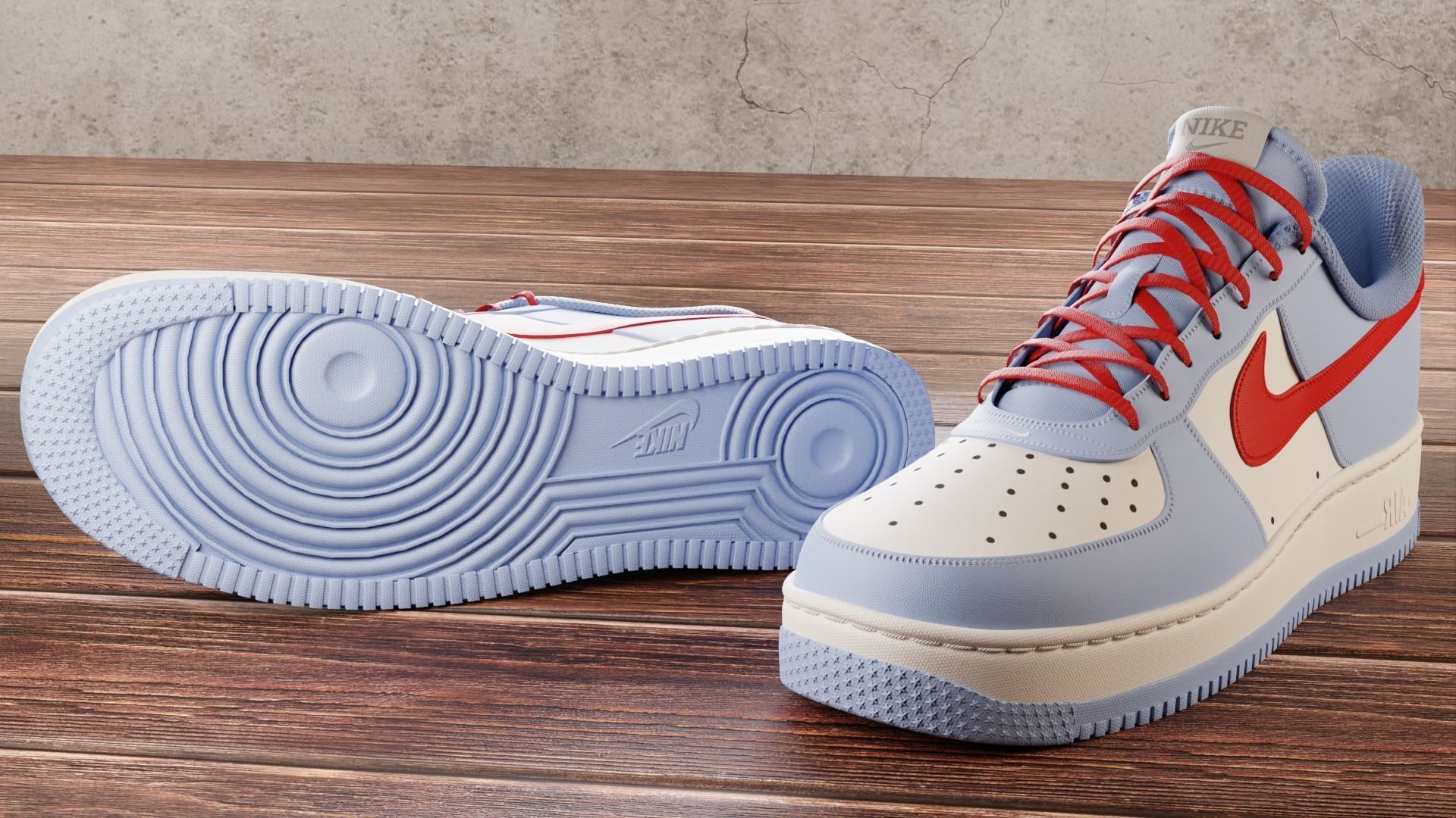 Air Force 1 14 Pieces 3D Model Collection_26