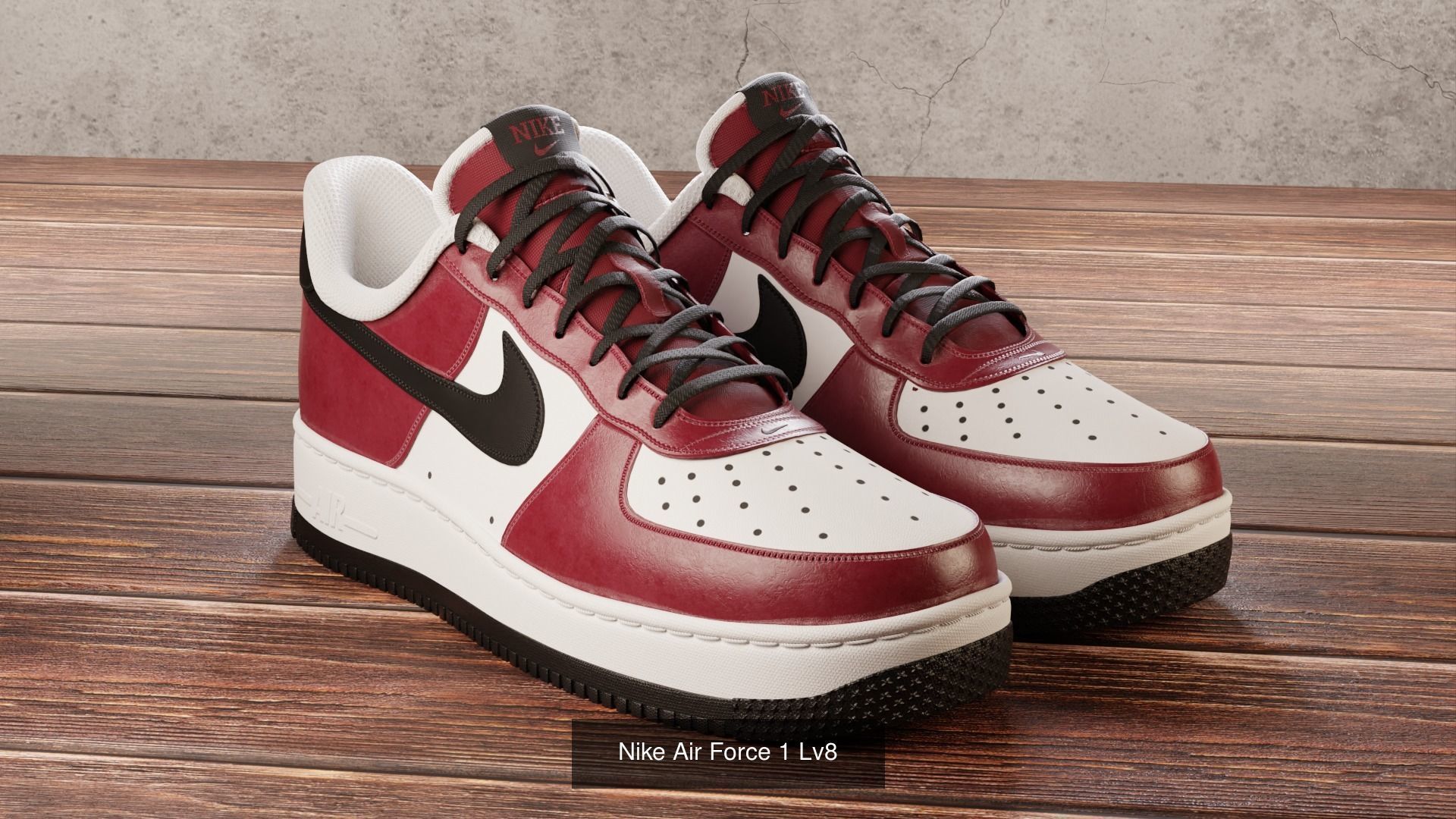 Air Force 1 14 Pieces 3D Model Collection_3