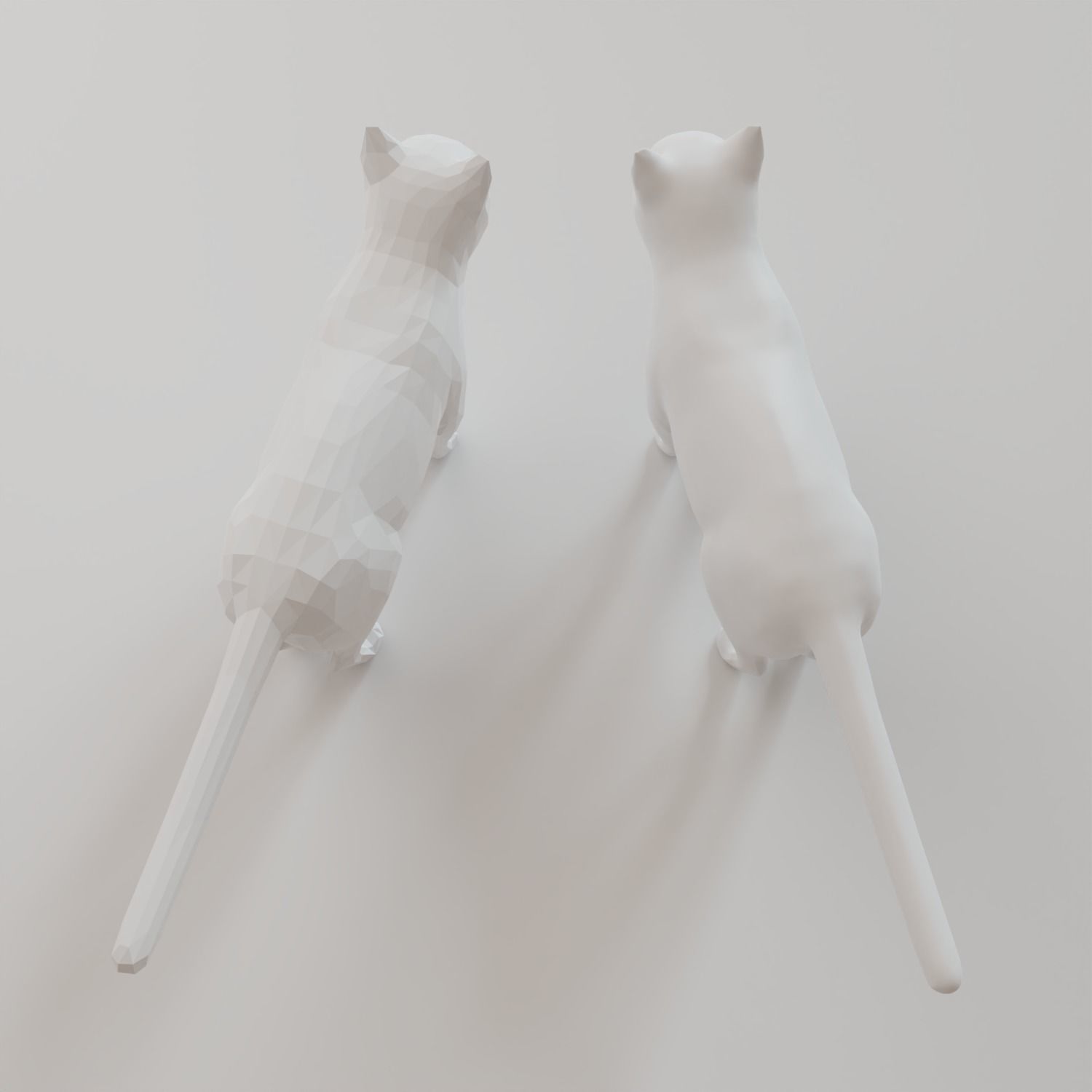 Low Poly Cat Animal  Low-poly 3D model_4