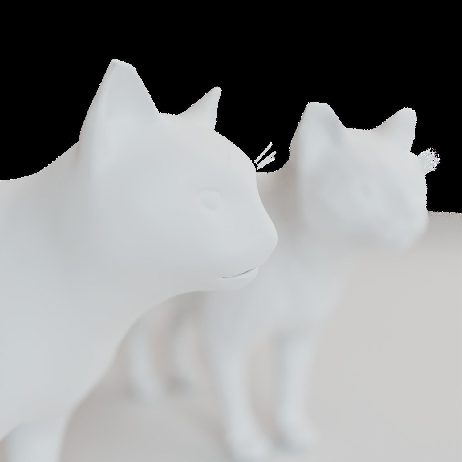 Low Poly Cat Animal  Low-poly 3D model_8