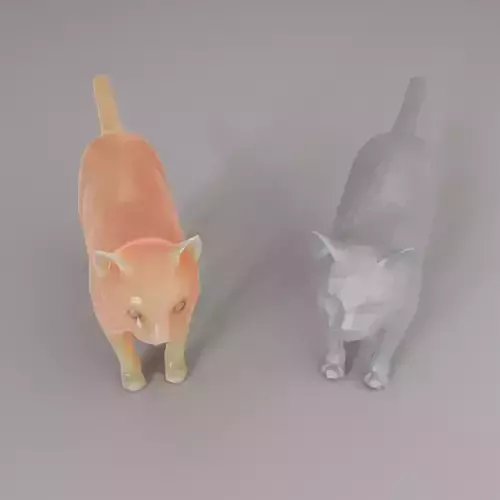 Low Poly Cat Animal  Low-poly 3D model Low Poly Cat Animal  Low-poly 3D model