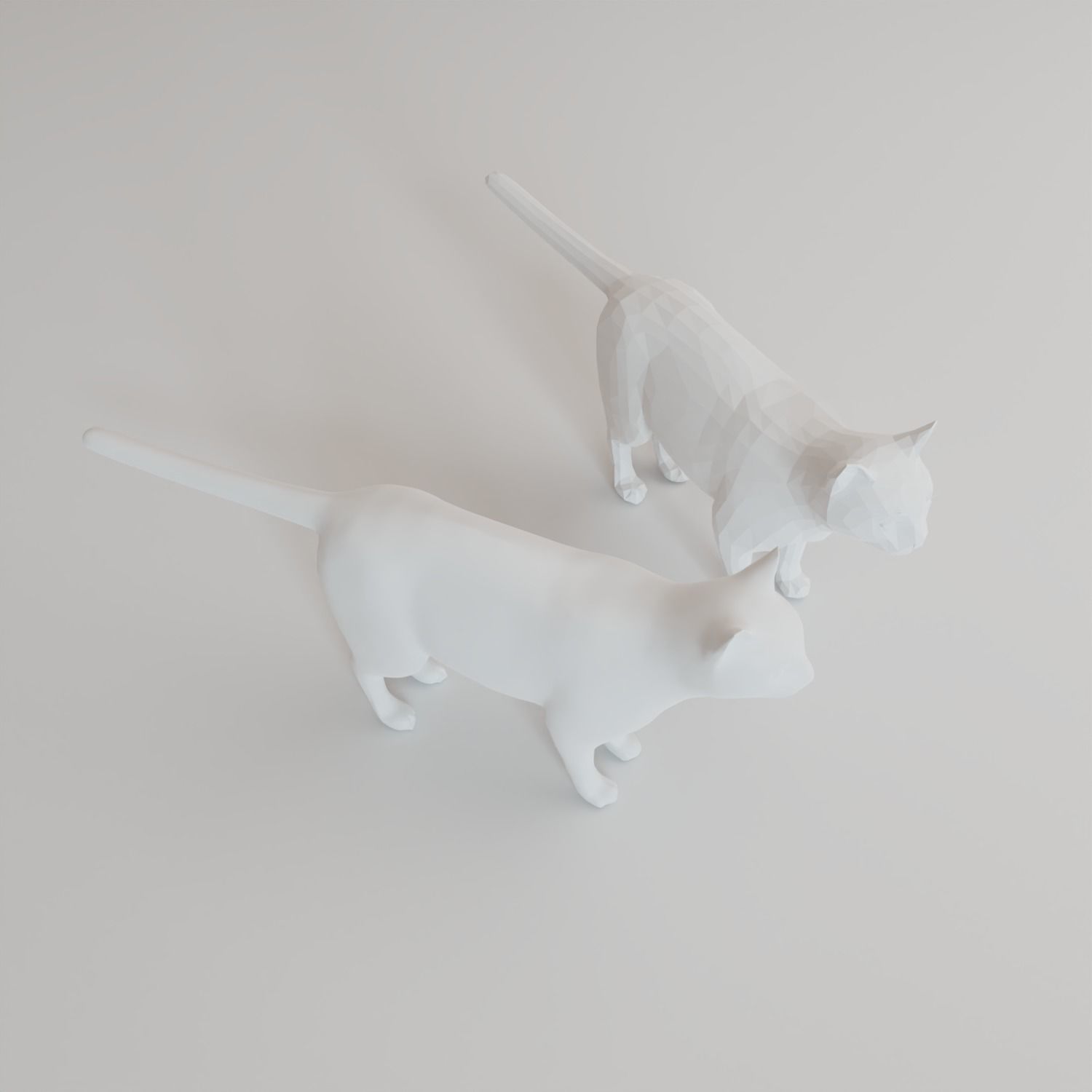 Low Poly Cat Animal  Low-poly 3D model_13