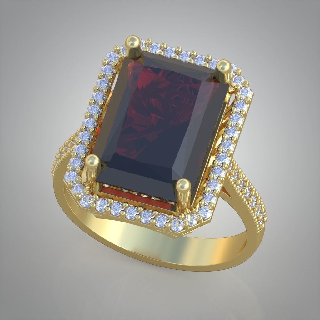 Diamond ring 0274 3D printable model15 3D print model_2