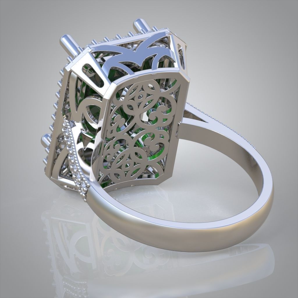 Diamond ring 0274 3D printable model15 3D print model_10