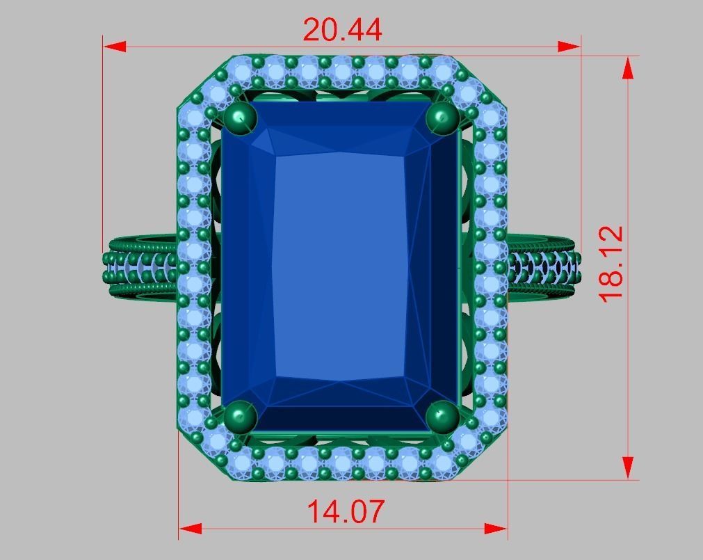 Diamond ring 0274 3D printable model15 3D print model_15