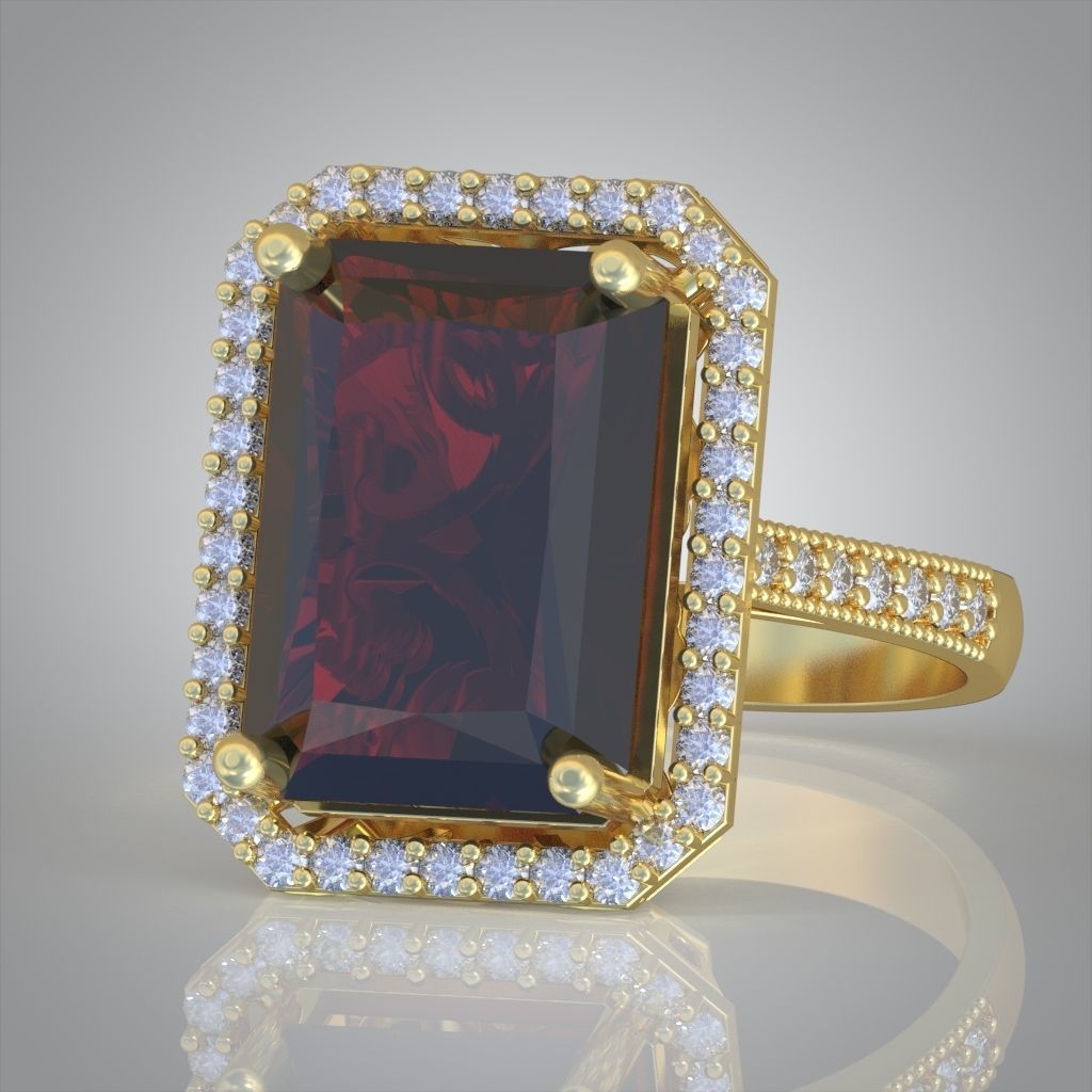 Diamond ring 0274 3D printable model15 3D print model_9
