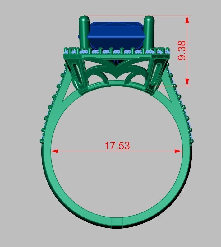 Diamond ring 0274 3D printable model15 3D print model_12