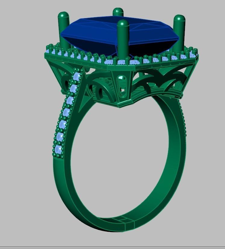 Diamond ring 0274 3D printable model15 3D print model_16