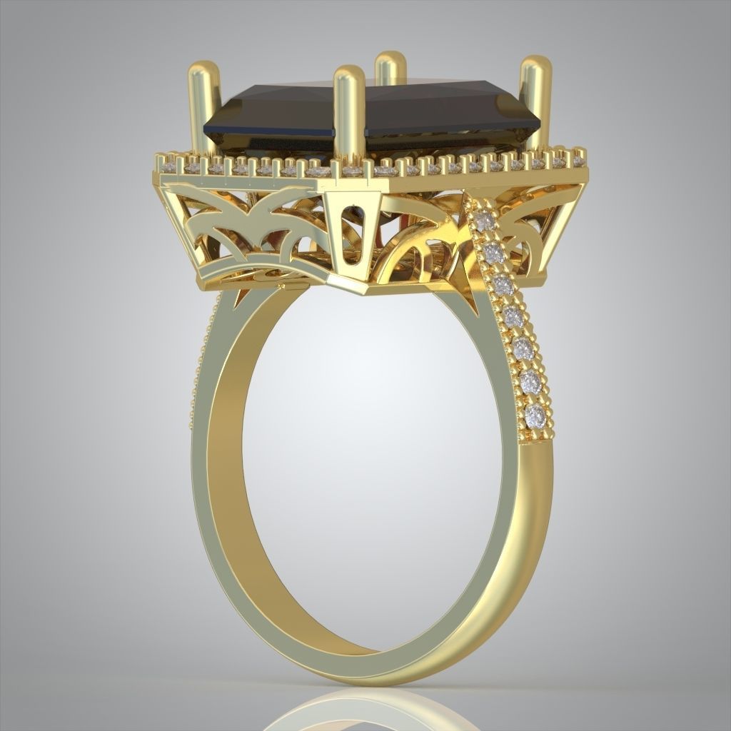 Diamond ring 0274 3D printable model15 3D print model_6