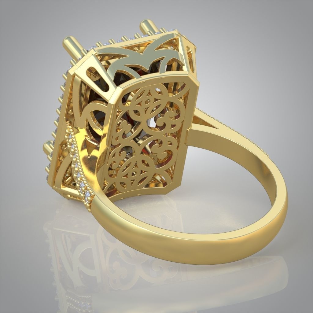 Diamond ring 0274 3D printable model15 3D print model_11