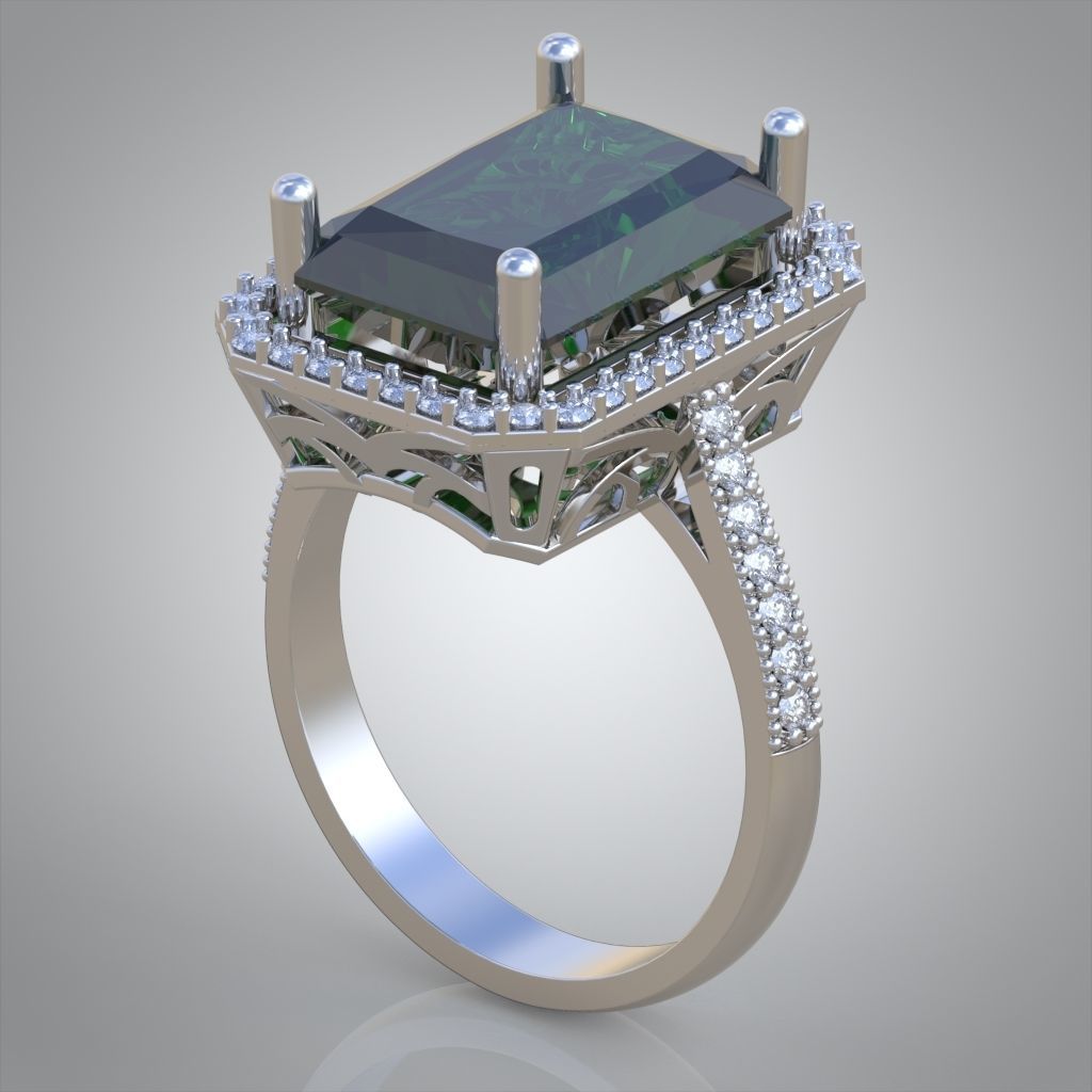 Diamond ring 0274 3D printable model15 3D print model_4