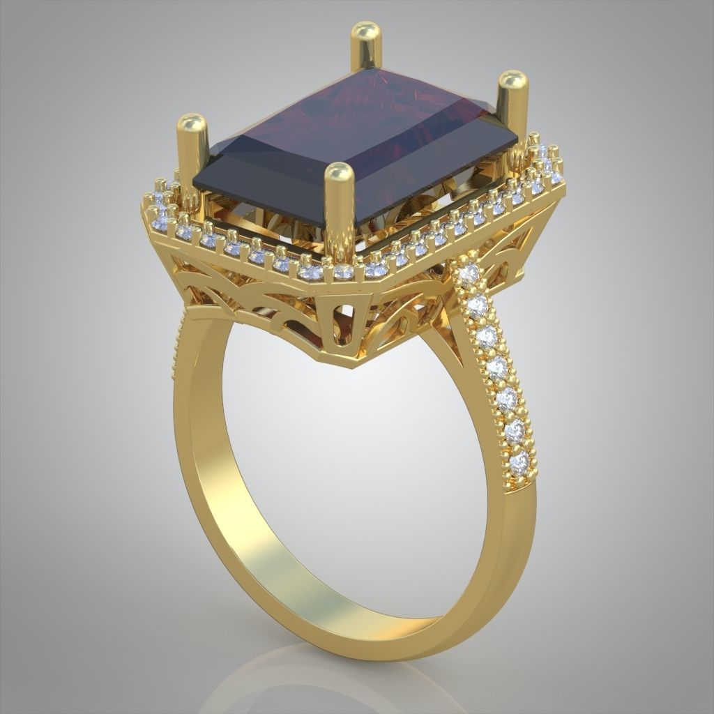 Diamond ring 0274 3D printable model15 3D print model_5