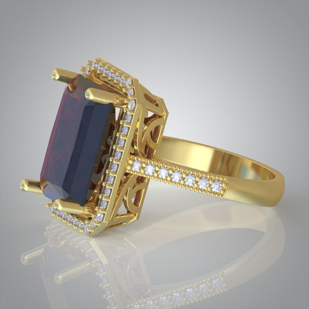 Diamond ring 0274 3D printable model15 3D print model_1