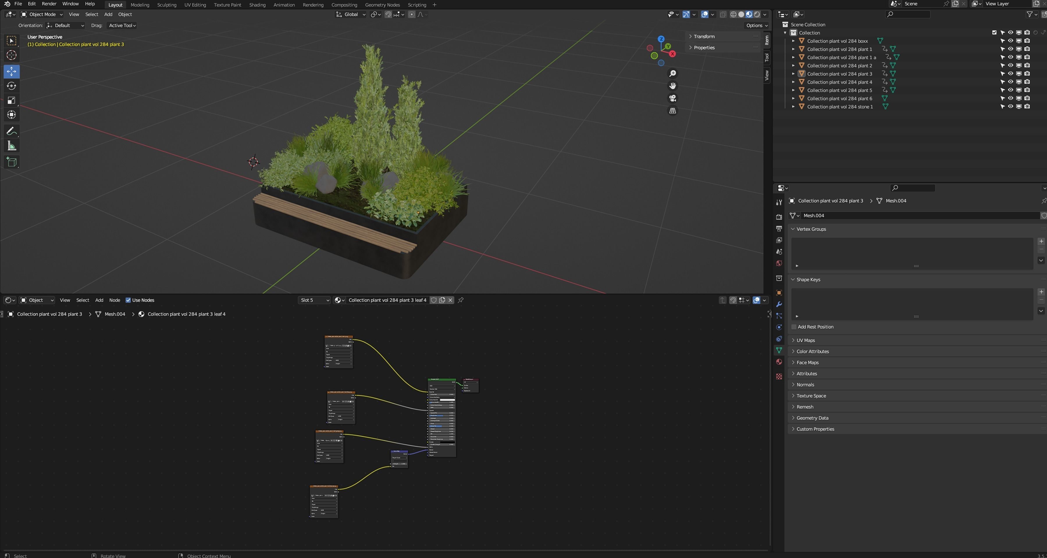 Collection plant vol 284 - blender model 3D model_5