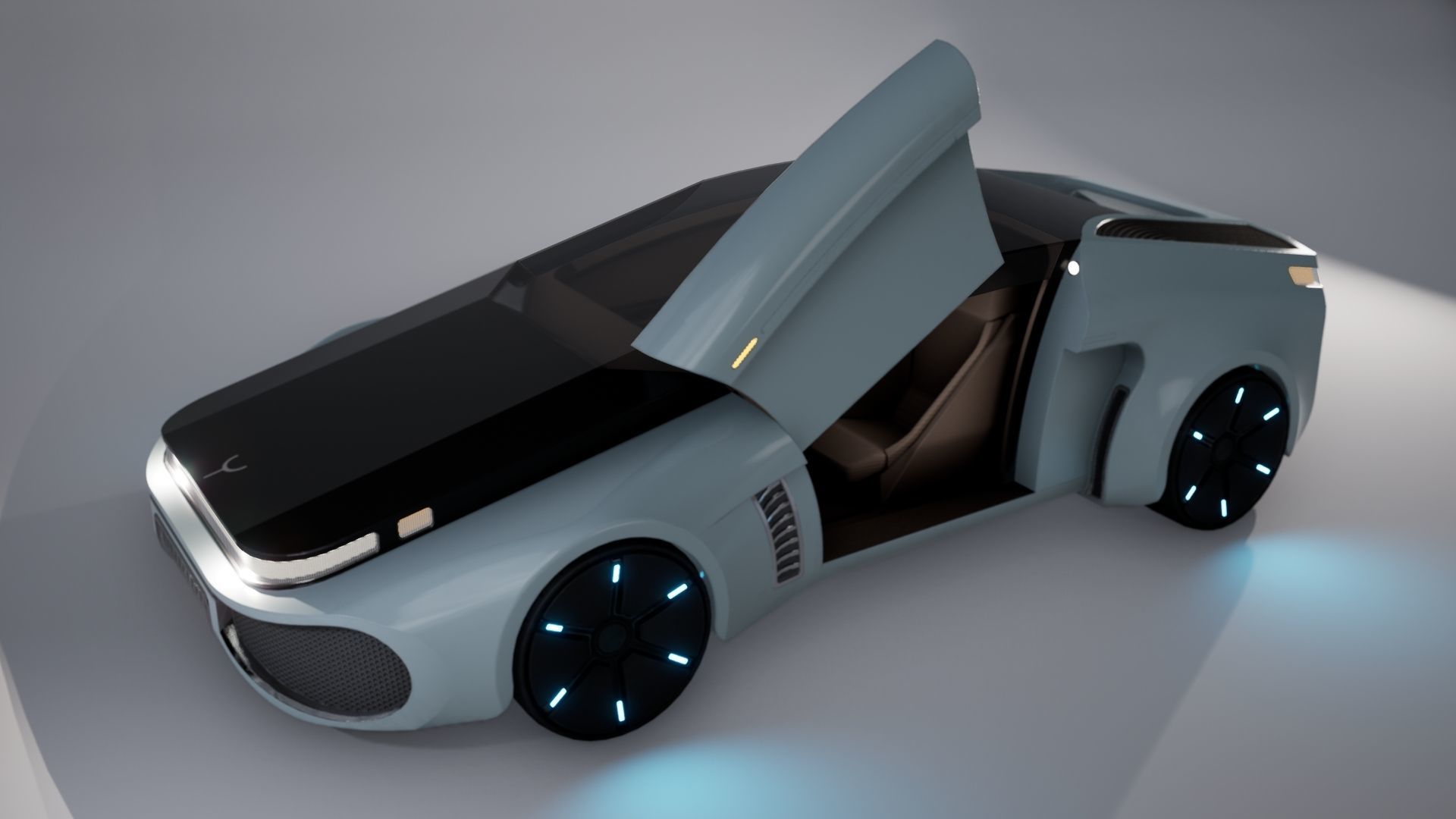 Sci-Fi Car 1 Low-poly 3D model_16