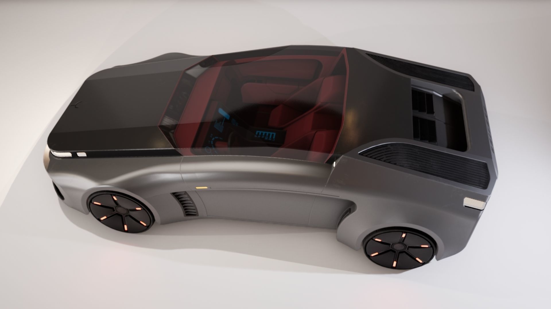 Sci-Fi Car 1 Low-poly 3D model_12