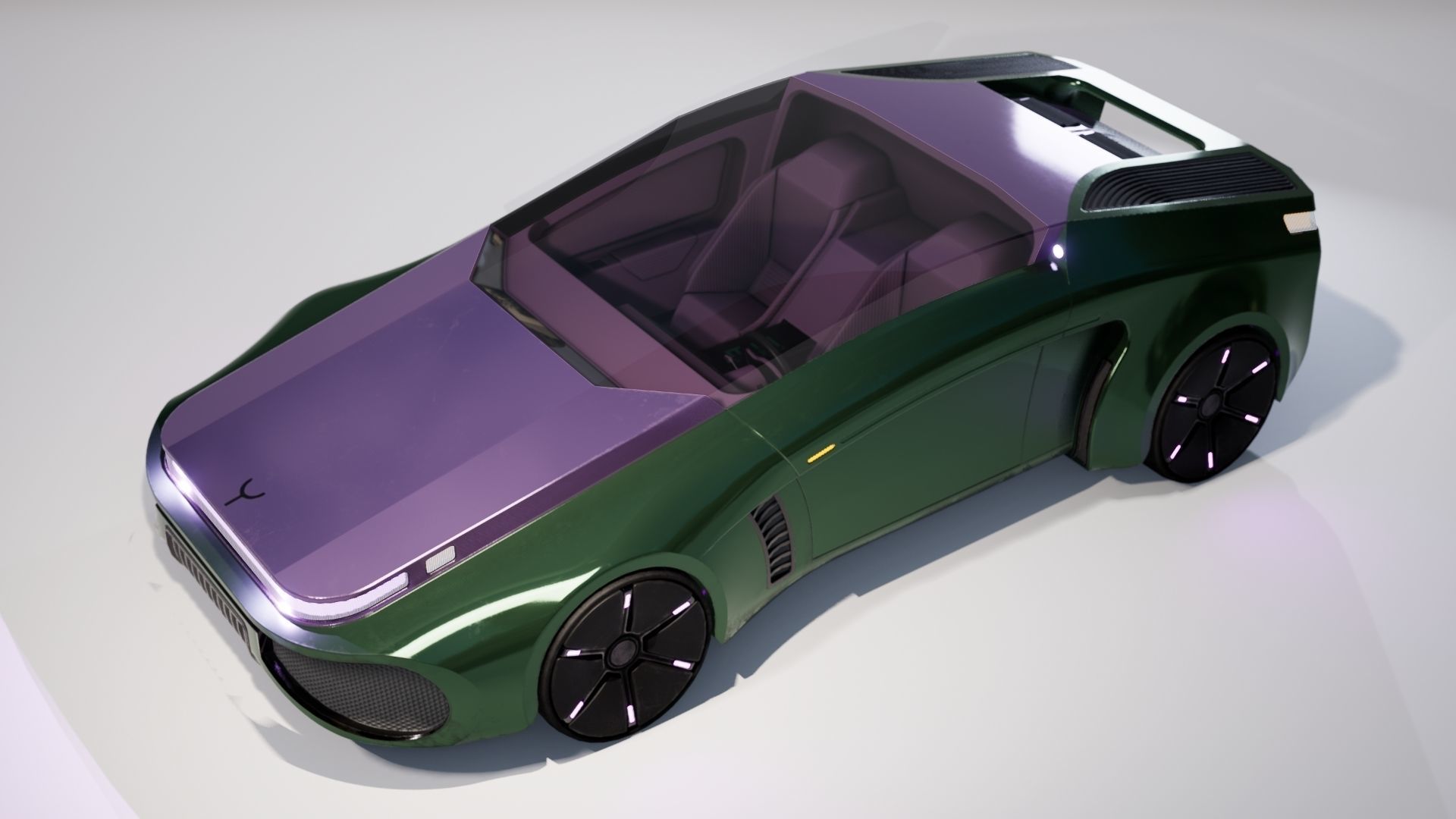 Sci-Fi Car 1 Low-poly 3D model_21