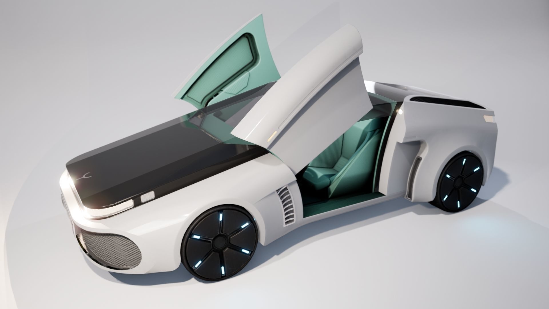 Sci-Fi Car 1 Low-poly 3D model_14