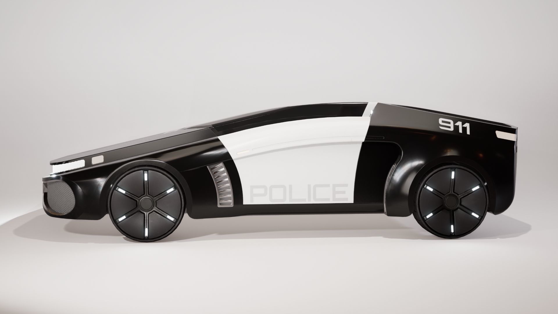 Sci-Fi Car 1 Low-poly 3D model_26