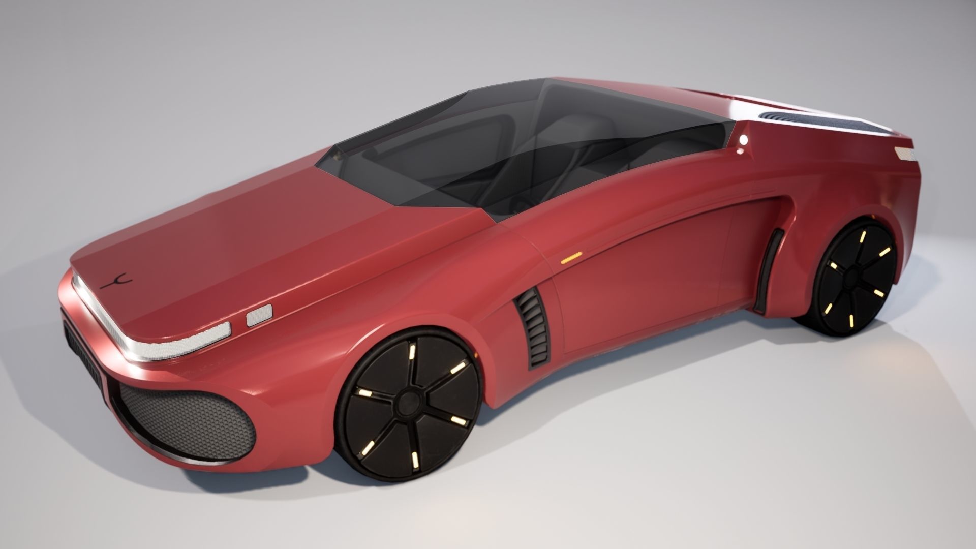 Sci-Fi Car 1 Low-poly 3D model_18