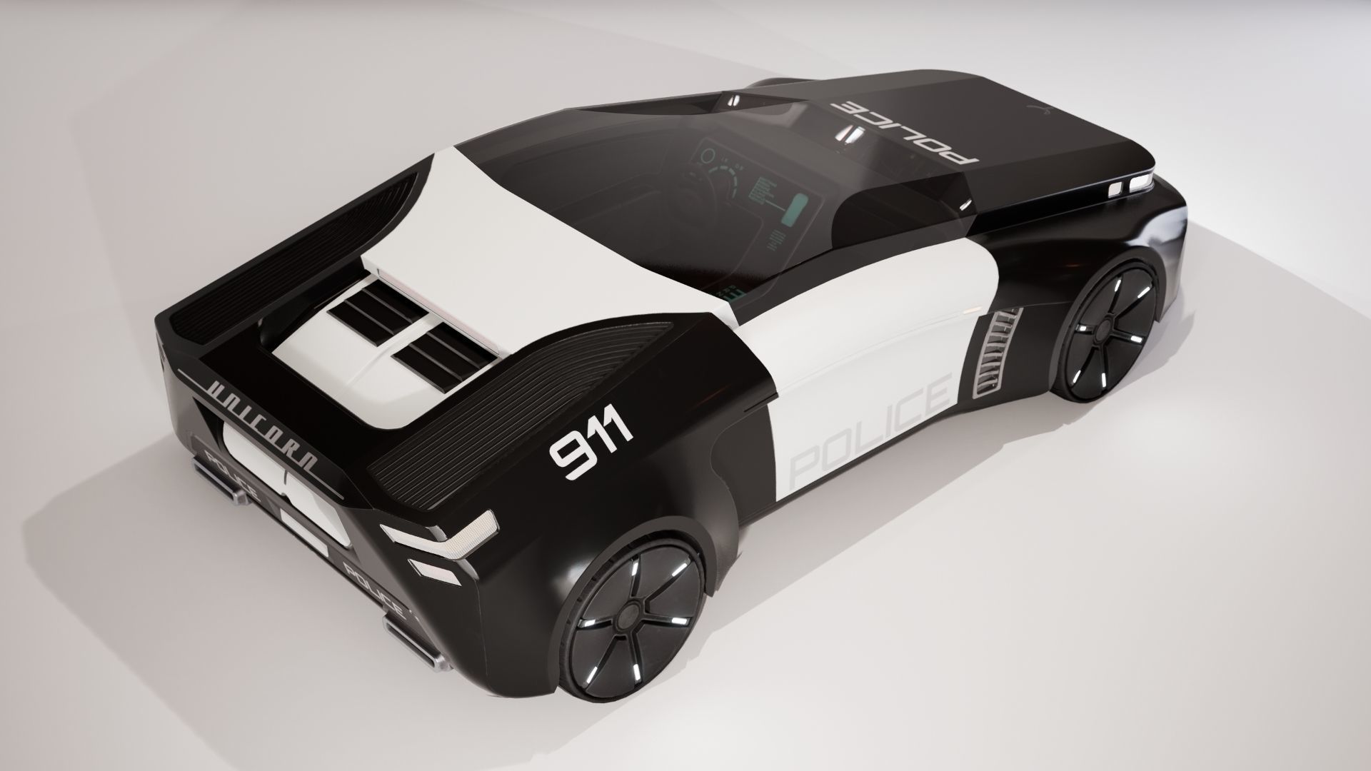 Sci-Fi Car 1 Low-poly 3D model_27