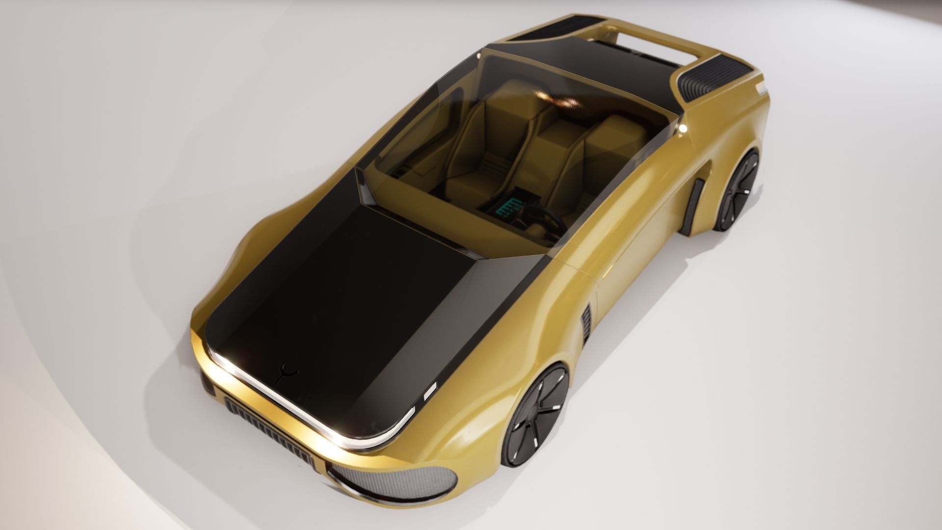 Sci-Fi Car 1 Low-poly 3D model_11