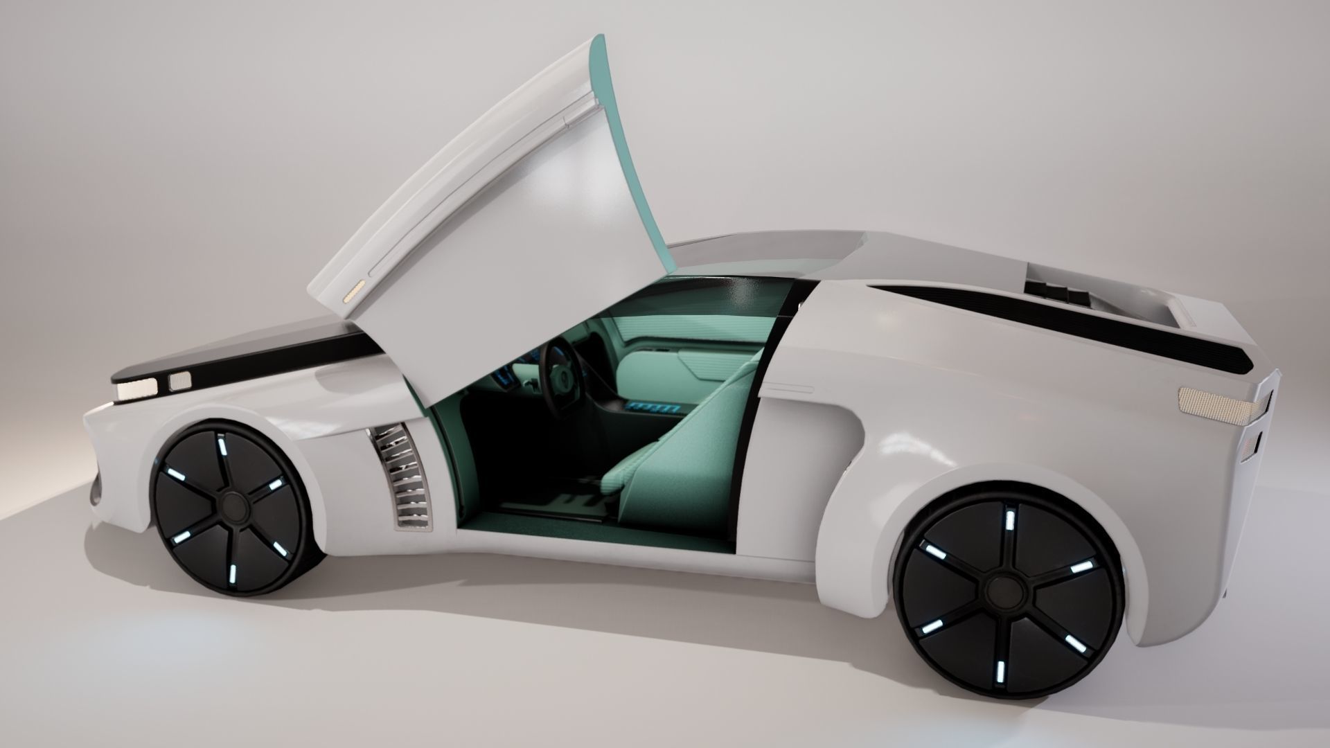 Sci-Fi Car 1 Low-poly 3D model_15