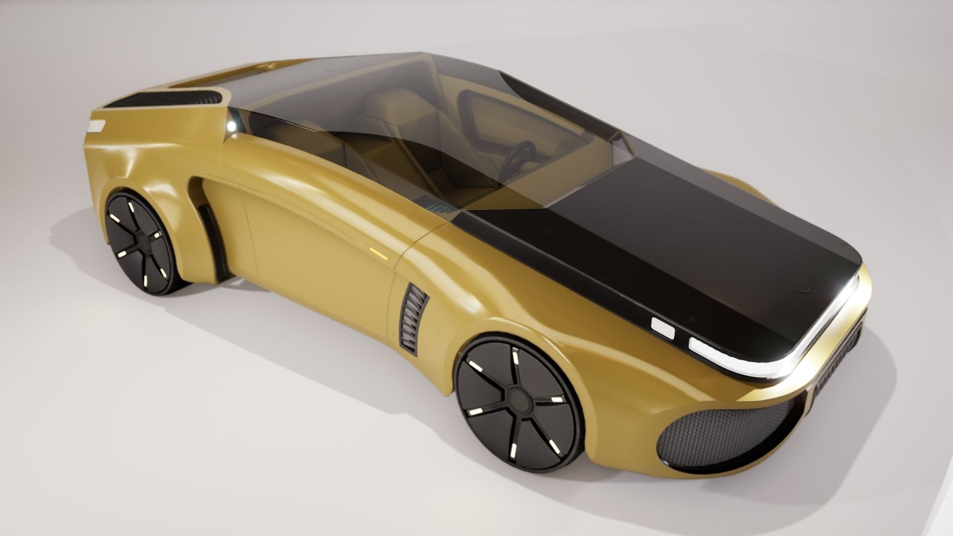 Sci-Fi Car 1 Low-poly 3D model_10