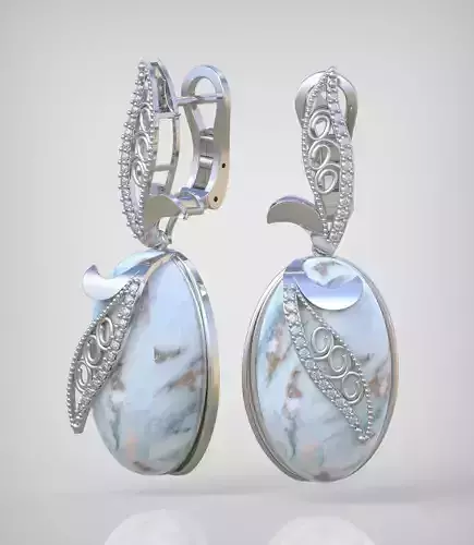 Earring model 332 3D printable model12 3D print model