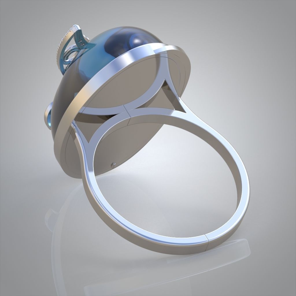 Diamond ring 0571 3D printable model 11 3D print model_13