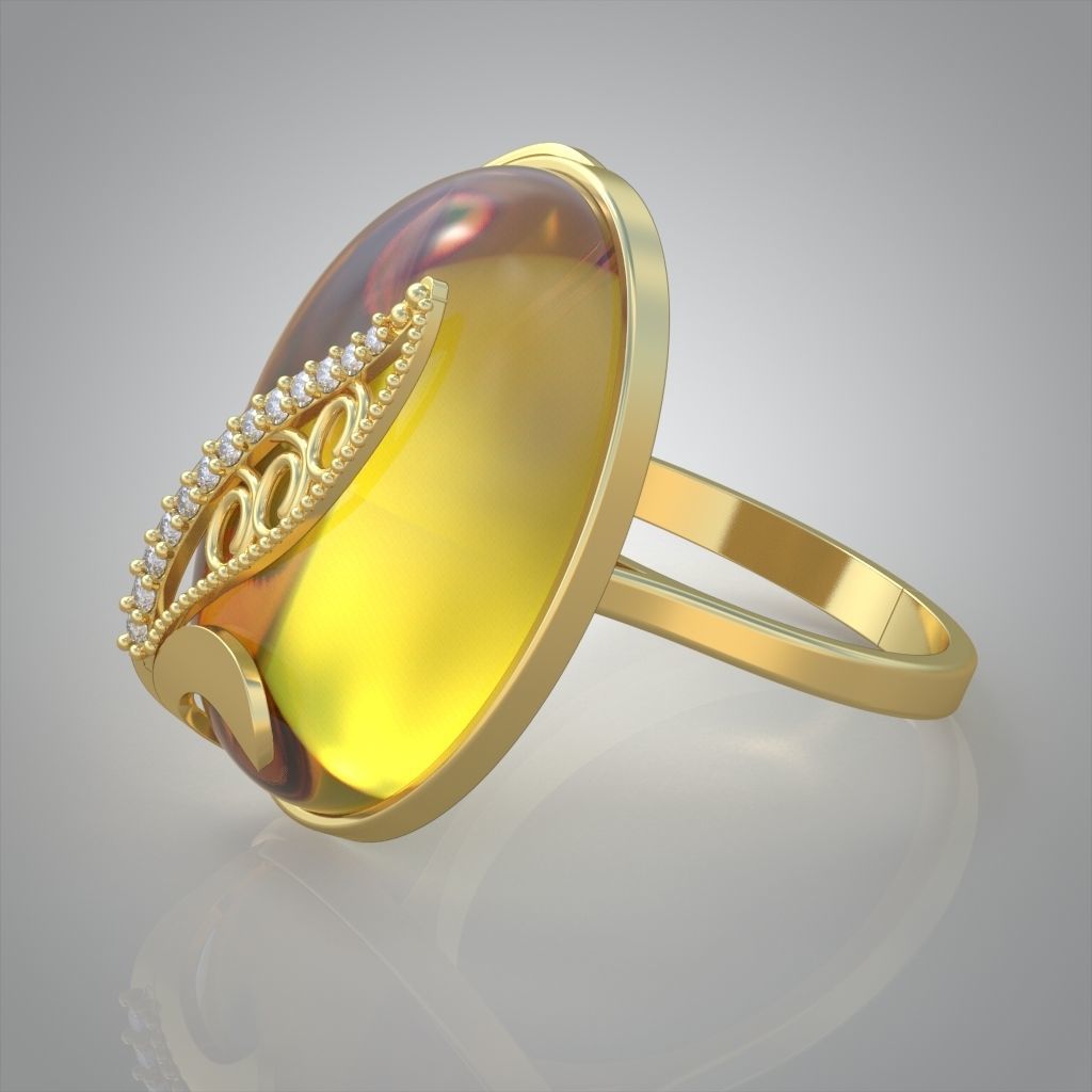 Diamond ring 0571 3D printable model 11 3D print model_11